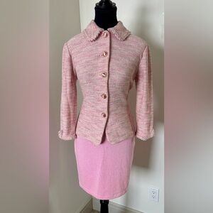St. John Pink skirt and sweater size 2/4